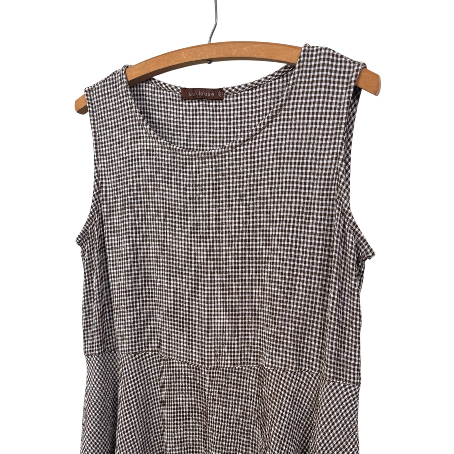 Cut Loose  ~  Crinkle Check Bubble Dress - Coconut