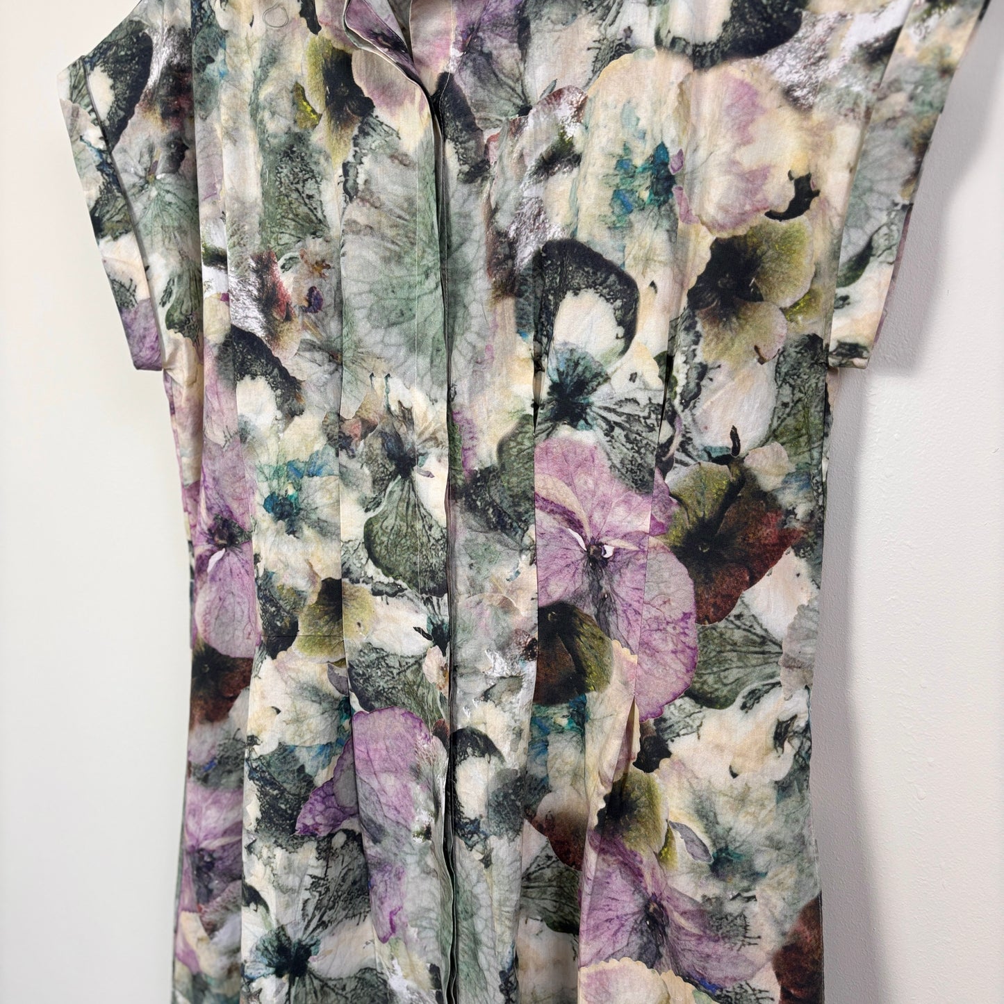 Yavi/Raag  ~  Cap Sleeve Shirt Dress - Watercolor Floral
