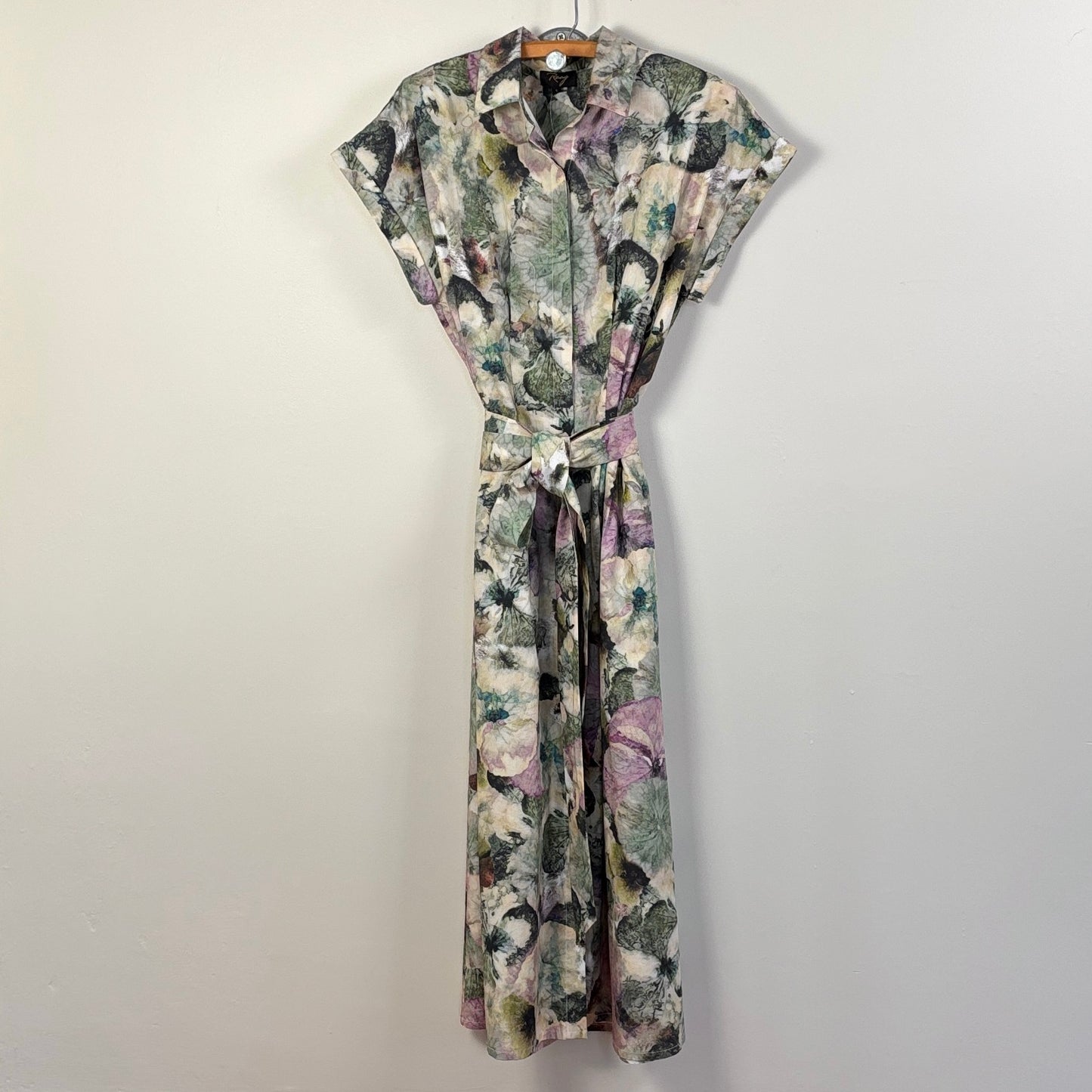 Yavi/Raag  ~  Cap Sleeve Shirt Dress - Watercolor Floral