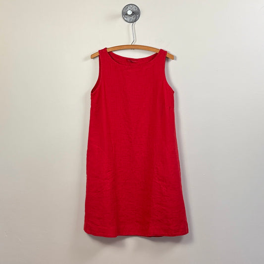 Cut Loose  ~  Linen Modern Shift Dress - Cherry