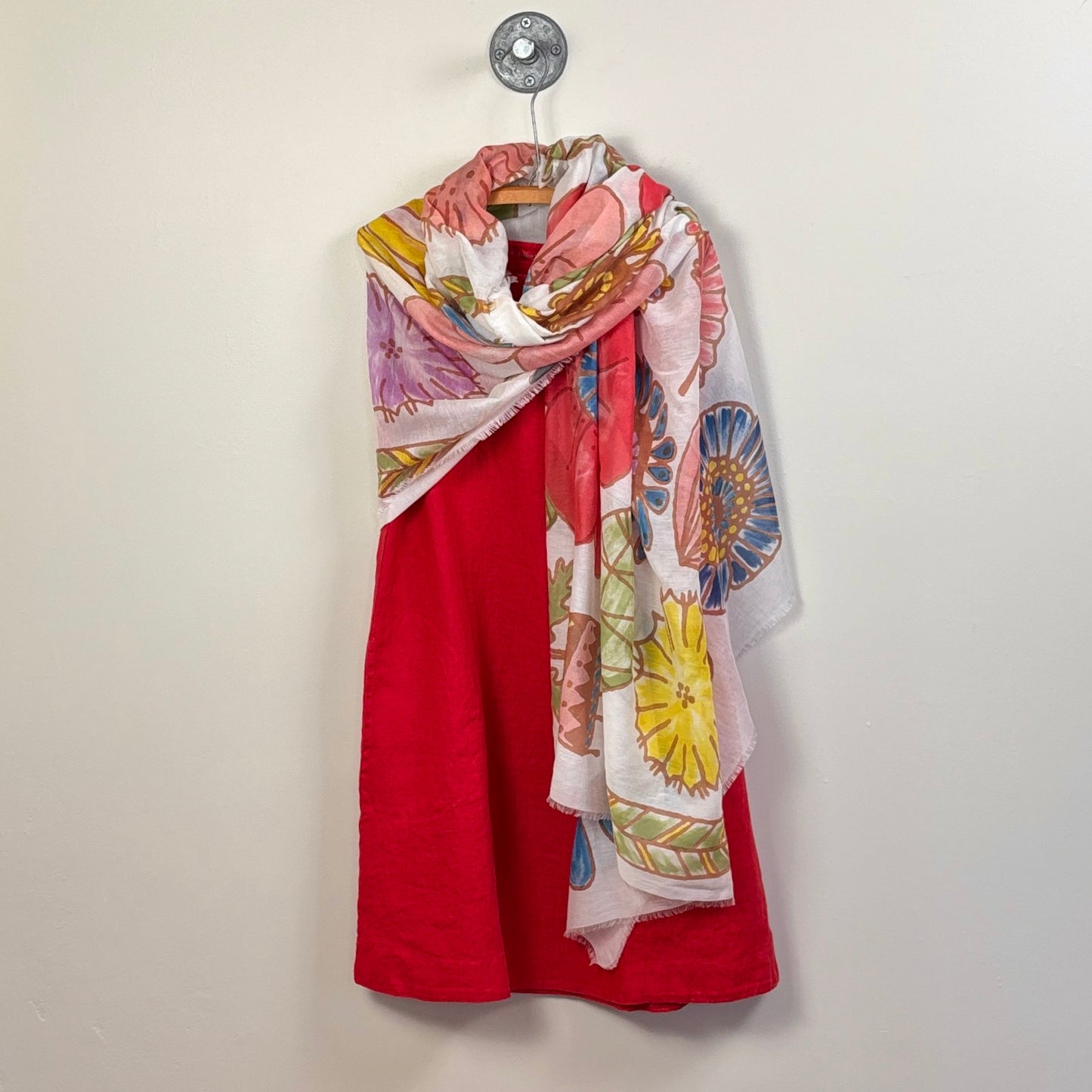 Cut Loose  ~  Linen Modern Shift Dress - Cherry