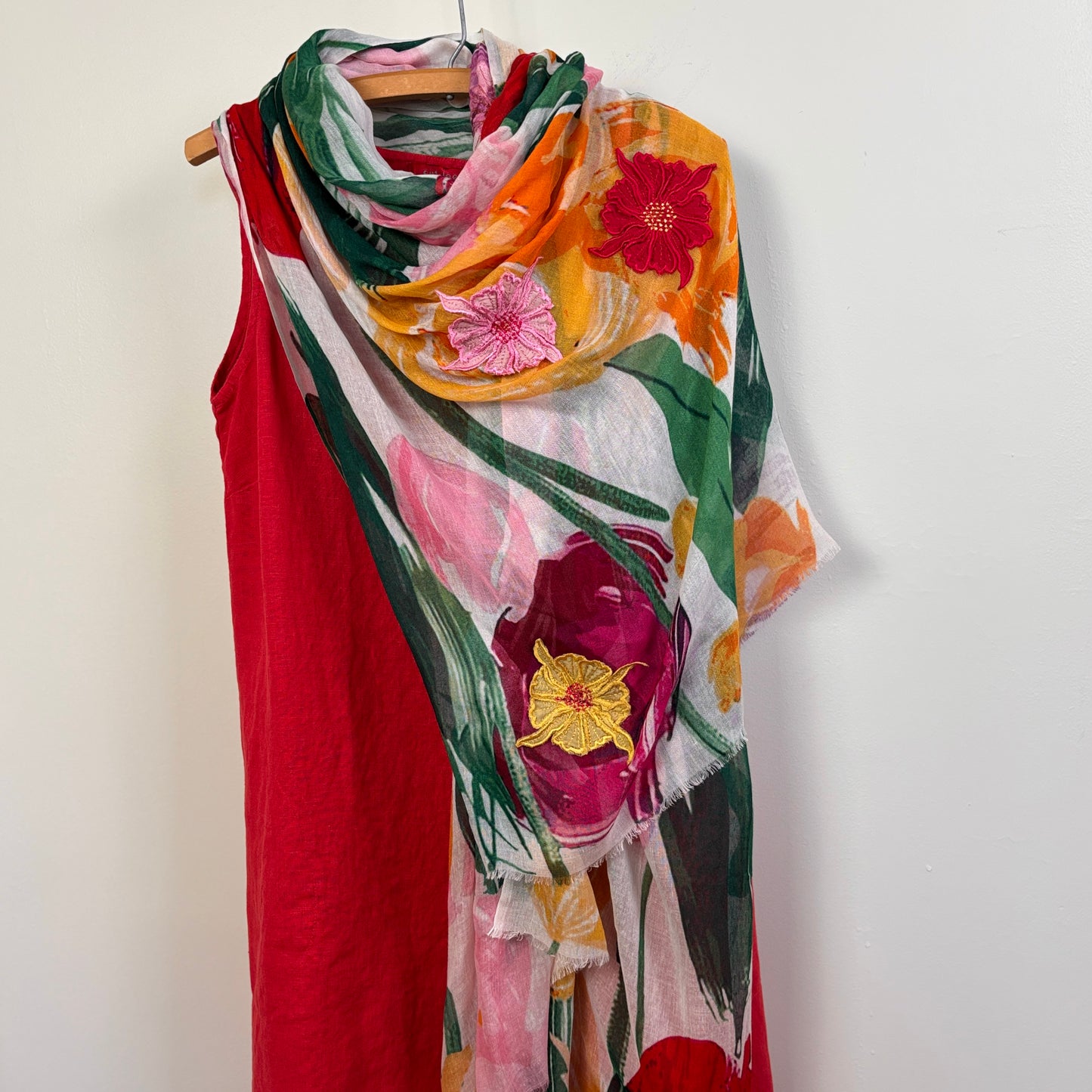 Cut Loose  ~  Linen Modern Shift Dress - Cherry