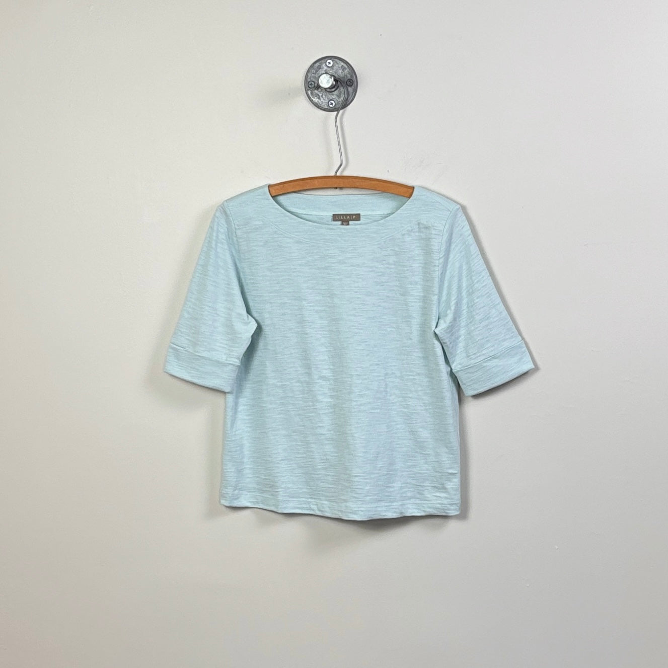 Lilla P. ~  Cuffed Sleeve Boatneck - Seabreeze