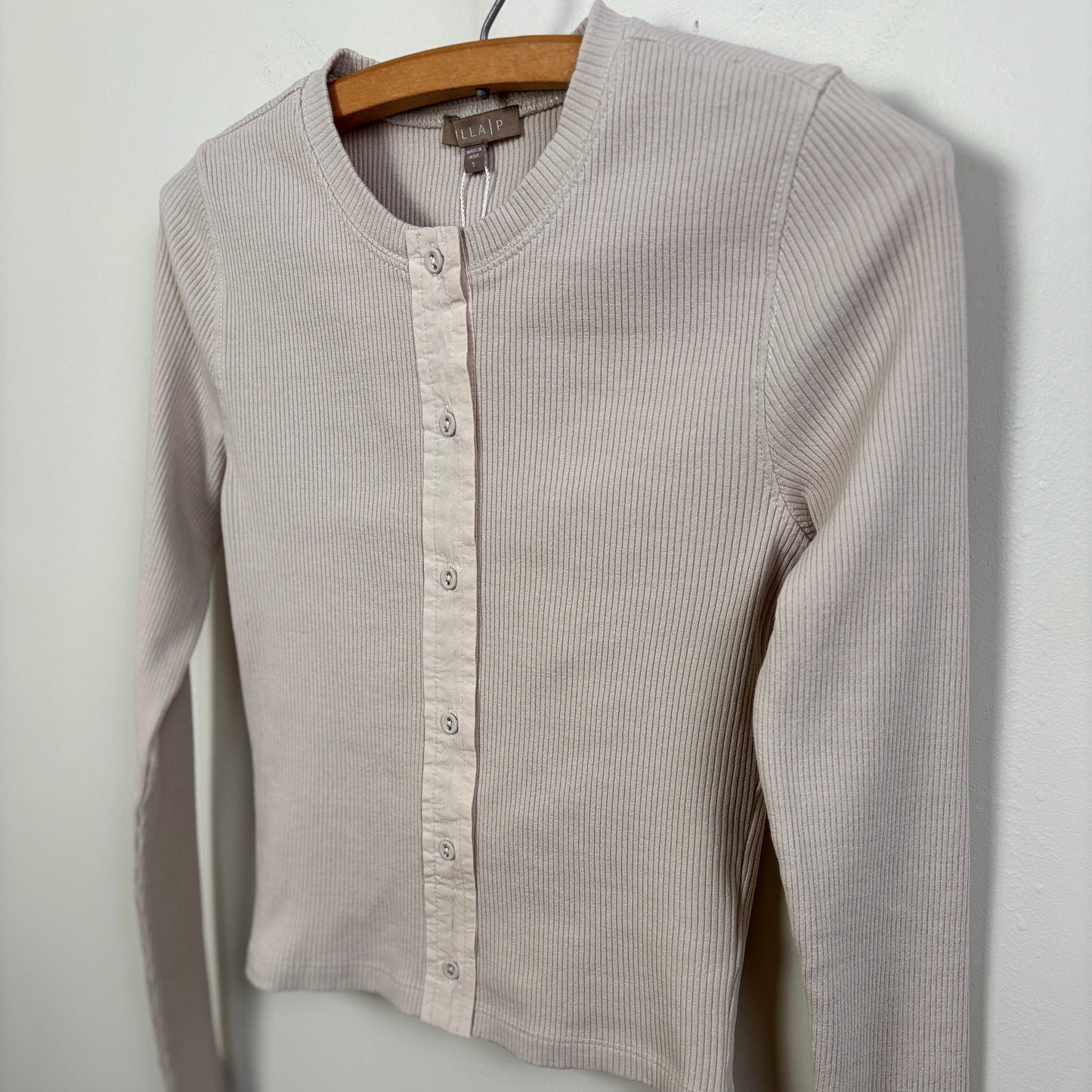 Lilla P. ~  Mixed Media Cardigan - Bamboo