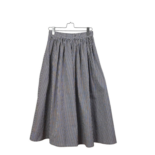 Apuntob  ~  Wide Mini Check Pants - Black/White