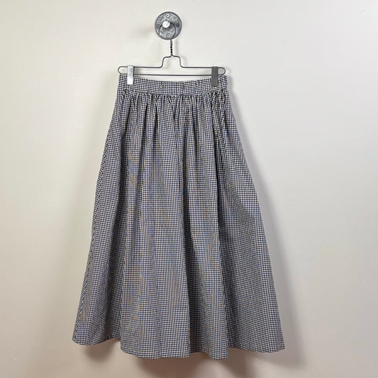 Apuntob  ~  Wide Mini Check Pants - Black/White