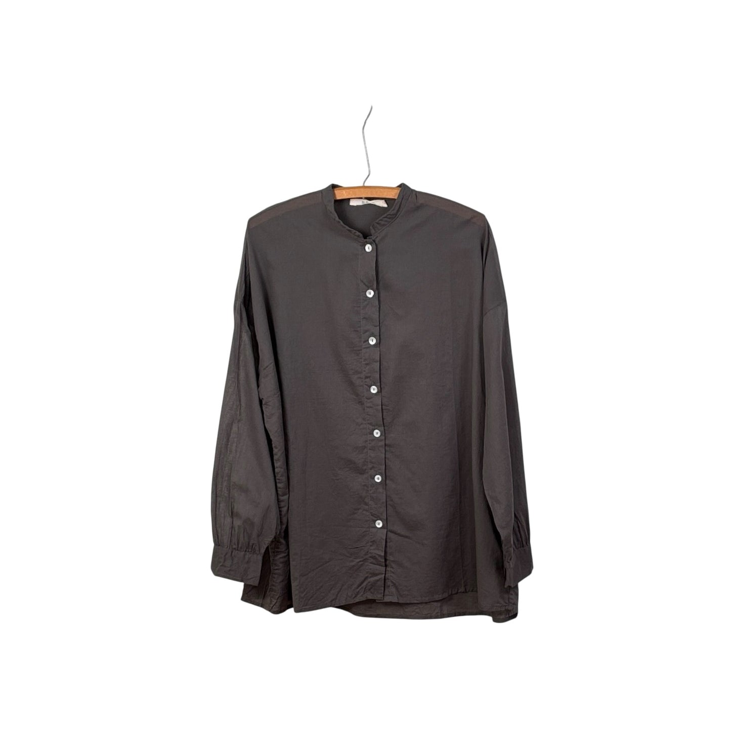 Sula  ~  Button Thru Shirt - Gunmetal