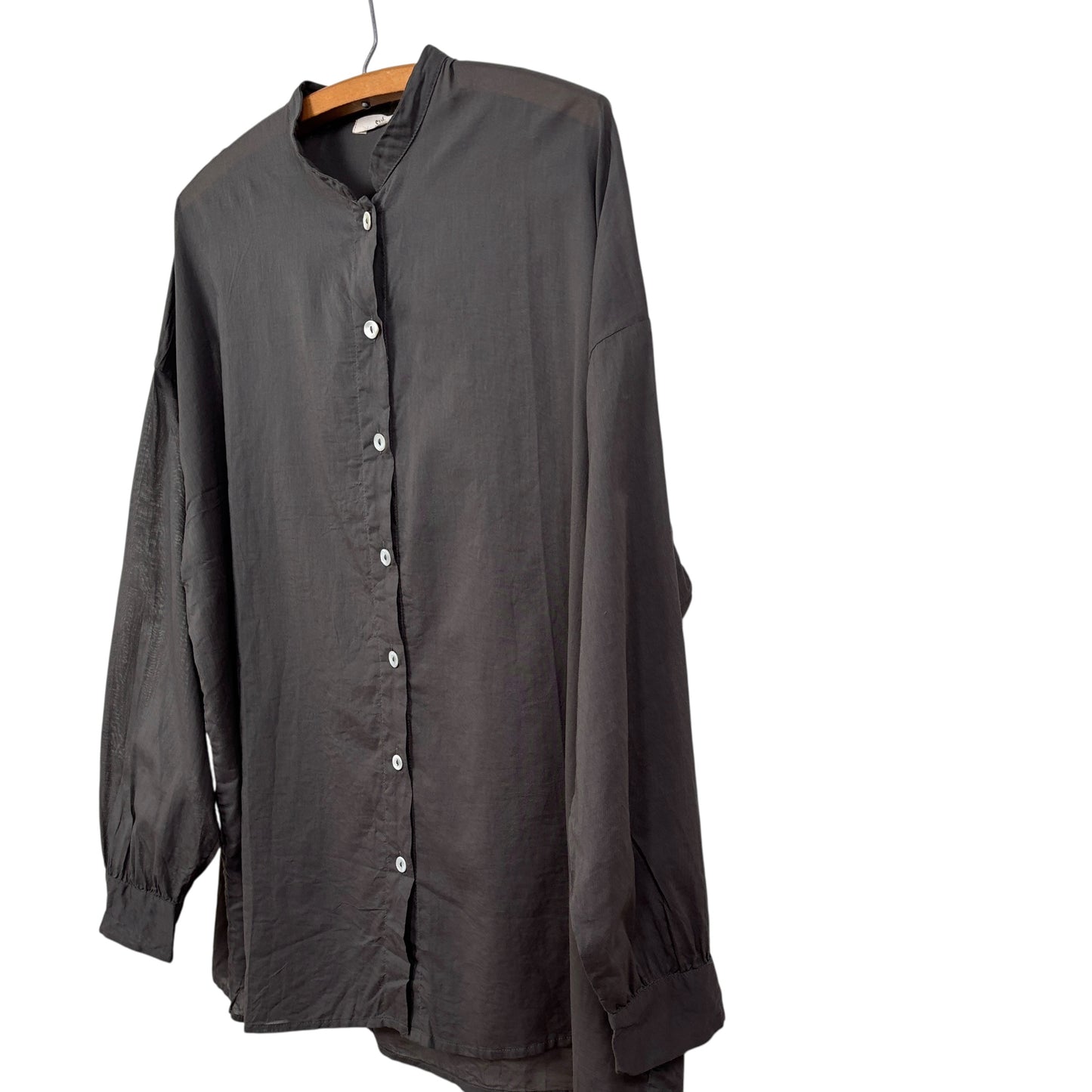Sula  ~  Button Thru Shirt - Gunmetal