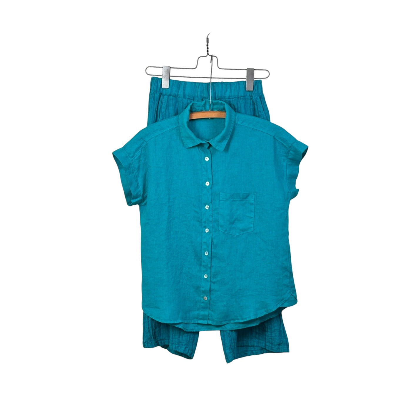 Cut Loose  ~  Linen Pocket Shirt - Atlantis