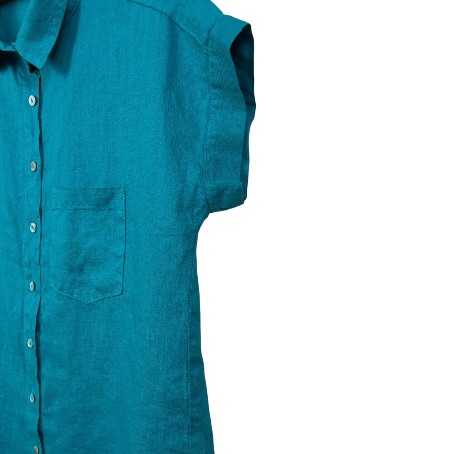 Cut Loose  ~  Linen Pocket Shirt - Atlantis