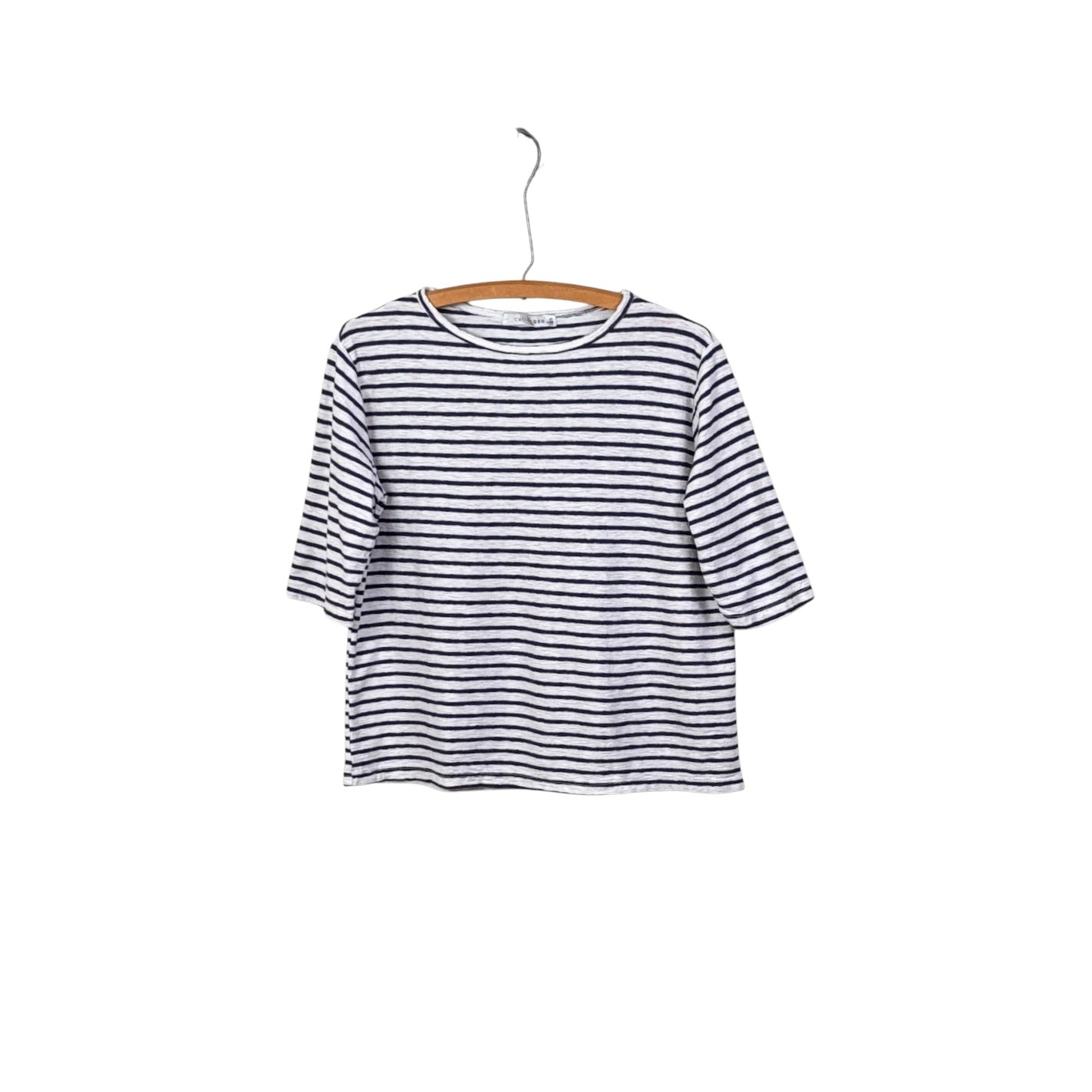 Cut Loose  ~  Elbow Sleeve Top - Navy/Laundered