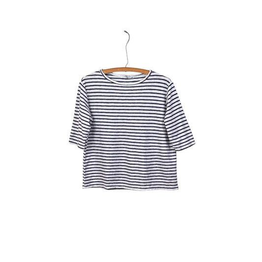 Cut Loose  ~  Elbow Sleeve Top - Navy/Laundered