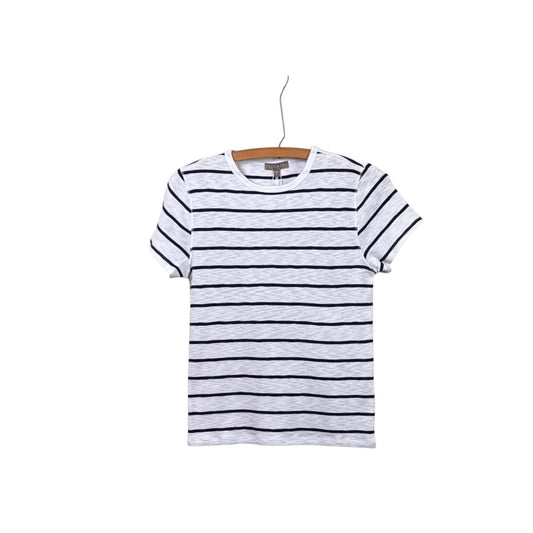 Lilla P. ~  Striped Short Sleeve - Navy/White