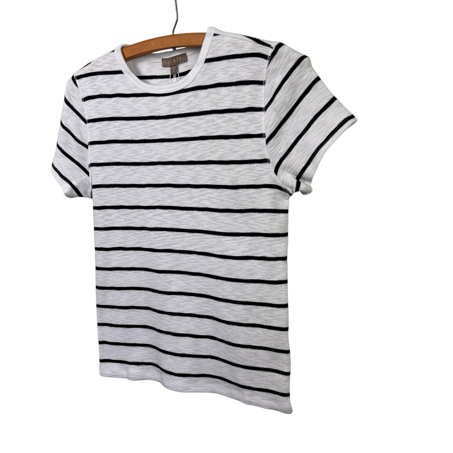 Lilla P. ~  Striped Short Sleeve - Navy/White